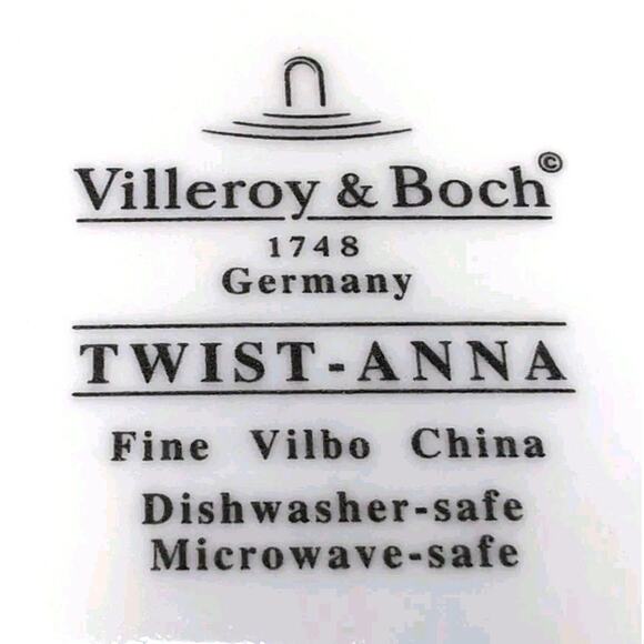 VTG Villeroy & Boch Twist Anna Coffee Pot White with Lid Blue Polka Dots Retired - Picture 9 of 9